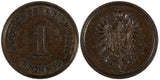 Germany - Empire Wilhelm I Copper 1889 A 1 Pfennig XF  KM# 1 (19 651)