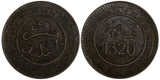 Morocco Abd al-Aziz Bronze 1320 (1903) Bi	2 Mazunas ch.XF Y# 15.1 (19 676)