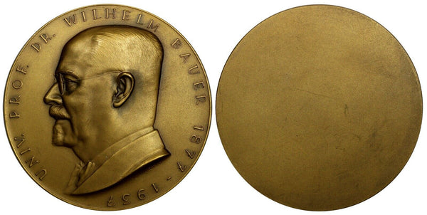 AUSTRIA Bronze 1877-1937 Medal DR. WILHELM BAUER 70 mm ,122g (19 777)