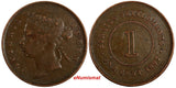 Straits Settlements Victoria (1837-1901) Bronze 1897 1 Cent ch.VF KM# 16 ( 905)