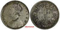 India-British Victoria (1837-1901) Silver 1862 Rupee KM# 473.1 (19 906)