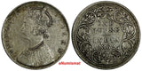 India-British Victoria (1837-1901) Silver 1862 Rupee KM# 473.1 (19 906)