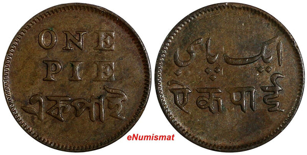 India-British BENGAL PRESIDENCY Copper ND (1831-1835) 1 Pie Calcutta KM# 58 (55)