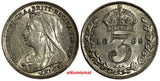 Great Britain Victoria Silver 1899 3 Pence ch.XF KM# 777 (20 000)