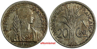 French Indo-China Copper-Nickel 1941 S 20 Cents  San Francisco Mint KM#23a.2 (8)