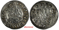 Denmark Christian IV Silver 1629 6 Skilling Dansk SCARCE KM# 110 (20 038)