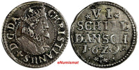 Denmark Christian IV Silver 1629 6 Skilling Dansk SCARCE KM# 110 (20 039)