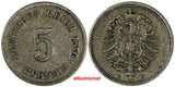 Germany - Empire Wilhelm I 1876 G 5 Pfennig Baden-Württemberg Mint KM# 3 (075)