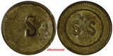 COSTA RICA Brass Token C/S "S"  SS 20,9 mm ; 2,65g. (20 146)