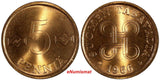 Finland Copper 1966 5 Penniä Choice BU KM# 45 (20 210)