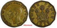 Great Britain George VI 1939 3 Pence KM# 849 (20 234)