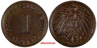 Germany - Empire Wilhelm II Copper 1911 A 1 Pfennig Berlin Mint UNC KM# 10 (247)