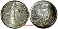FRANCE Silver 1918 50 Centimes KM# 854 (20 258)