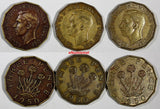 Great Britain George VI LOT OF 3 COINS 1950  3 Pence  KM# 873 (20 262)