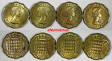 Great Britain Elizabeth II LOT OF 4 COINS 1964 3 Pence KM# 900 (20 272)