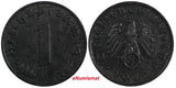 Germany - Third Reich Zinc 1942 J 1 Reichspfennig Hamburg WWII Issue KM# 97 (09)