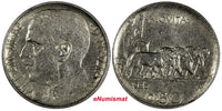 Italy Vittorio Emanuele III 1925 R 50 Centesimi Reeded Edge SCARCE KM#61.2 (347)