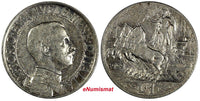 Italy Vittorio Emanuele III Silver 1909 R 1 Lira SCARCE DATE KM# 45 (351)