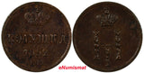 RUSSIA Nicholas I Copper 1852 EM Polushka Better Date Bitkin-623 C#147.1 (3715)