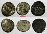 CAMBODIA  ND 1847 LOT OF 3 2 Pe, 1/2 Fuang and 1 Fuang KM#32.1 and KM#11 (4953)