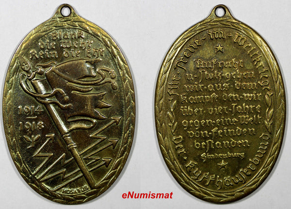 GERMANY 1914-1918 War Veterans Commemorative Medal WWI by HOSAEÜS 15,82g. (9571)