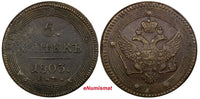 Russia Aleksandr I Copper 1803 EM 5 Kopeks XF RARE B-110(-) C# 115.1