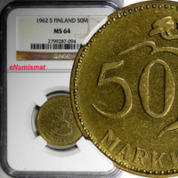 Finland 1962 S 50 Markkaa NGC MS64 Better Date Mintage-405,000 KM# 40