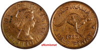 Australia Elizabeth II Bronze 1953 1/2 Penny BETTER DATE UNC KM# 49