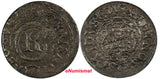 Poland ELBING Christina  Swedish Occupation Silver 1634 Solidus SCARCE KM# 46