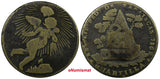 Mexico Zacatecas Brass 1862 1/4 Real "Quarto/Quartilla" Overdate SCARCE KM# 366