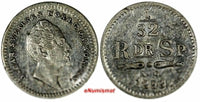 Sweden Oscar I Silver 1853 AG 1/32 Riksdaler Mintage-775,000 KM# 681