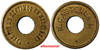 COSTA RICA, Token, R. CASTELLA M / VALE POR 25 CENTIMOS 24mm, RULAU -CR14