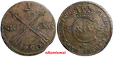SWEDEN COPPER Carl XIV Johan 1820 1/4 SKILLING    KM#595