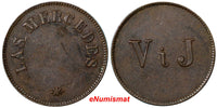 Guatemala Copper Nd (c - 1890) Finca Las Mercedes V I J Token 25 mm Rulau Gma337
