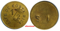 COSTA RICA TOKEN - CAFE DE COSTA RICA .Countermark "SL" Julio Sanchez Lepiz  1/2