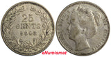 Netherlands Wilhelmina I Silver 1903 25 Cents 19mm KM# 120.2