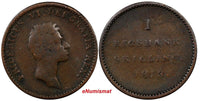 DENMARK Frederik VI Copper 1813 1 Rigsbankskilling 1 YEAR TYPE KM# 680