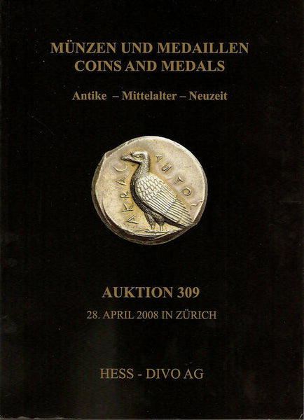 HESS-DIVO AG 2008 ANCIENT ,MEDIEVAL AND MODERN COINS