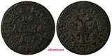 Russia PETER I Copper 1706 Polushka 1,73 g. Naberezhny Mint, SCARCE KM# 113
