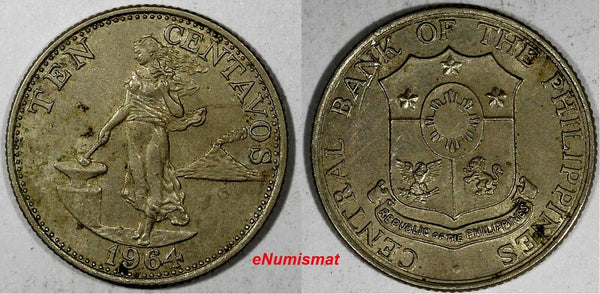 Philippines 1964 10 Centavos KM# 188