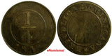 Dominican Republic Brass 1848 1/4 Real SCARCE KM# 2