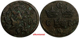 Sweden Charles X Gustav Copper 1658 1/4 Ore 28.5 mm KM# 211