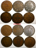 FINLAND Nicholas II Copper LOT OF 6 COINS 1899-1905  10 Penniä KM# 14