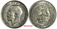 Great Britain George V Silver 1918 1 Shilling 23.5mm KM# 816