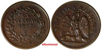 MEXICO 1897 CN 1 Centavo Small "N"  Mintage-300,000 Culiacan Mint KM# 391.1