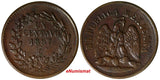 MEXICO 1897 CN 1 Centavo Small "N"  Mintage-300,000 Culiacan Mint KM# 391.1
