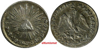 MEXICO Silver 1839 Go PJ 1/2 Real  Guanajuato Mint SCARCE KM# 370.7