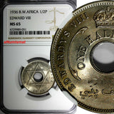 British West Africa Edward VIII 1936 H 1/2 Penny NGC MS65  KM# 15 (051)
