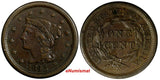 US Copper 1845 Braided Hair Large Cent 1c EX.LUX FAMILY COLLECTION (14 718)