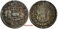 Mexico SPANISH COLONY Ferdinand VI Silver 1752 Mo M 1/2 Real Rainbow KM# 67.1